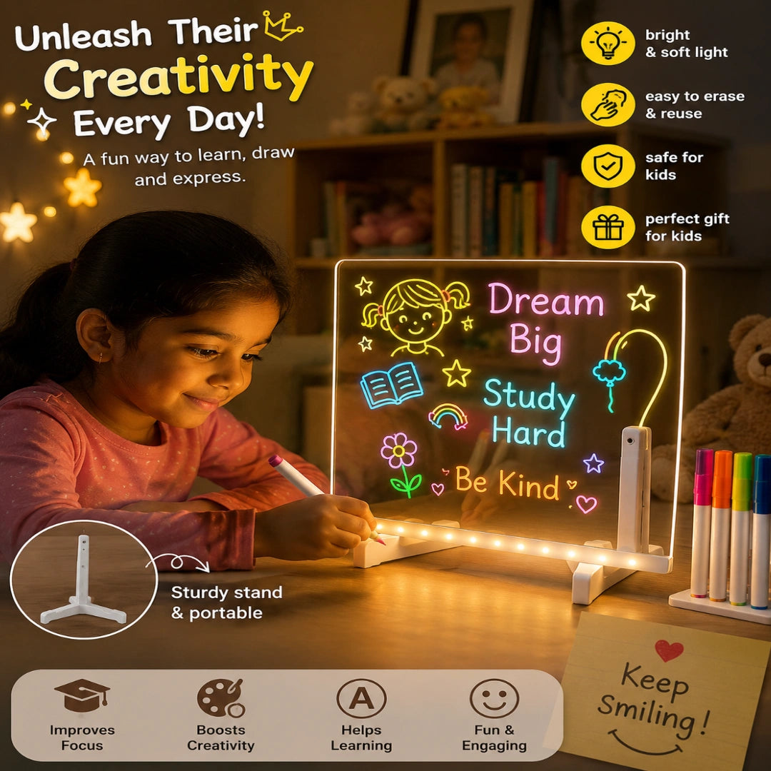 3D GlowBoard DIY LED Strachless Acrylic Writing Board