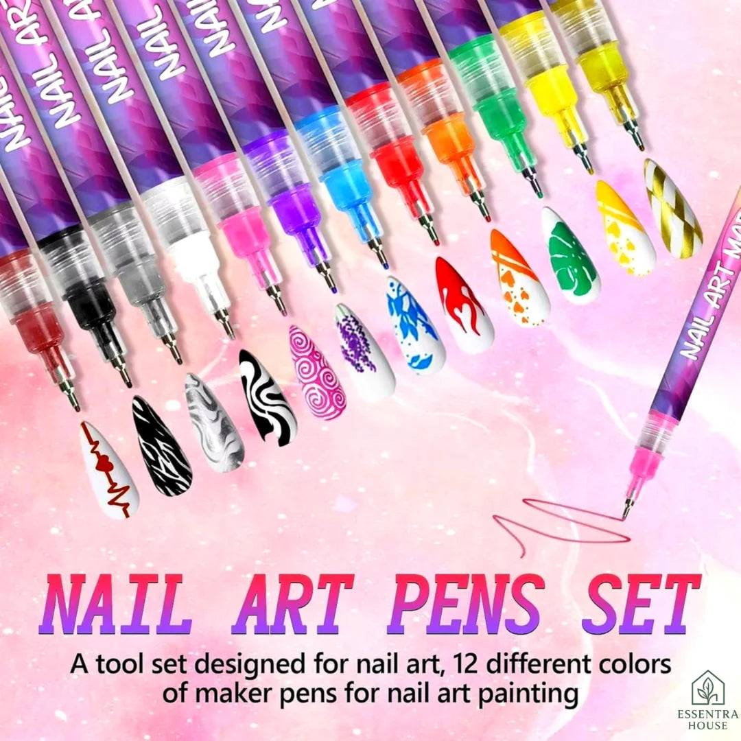 💅 Essentra™ Diy Nail Art Pens (12 Colors)