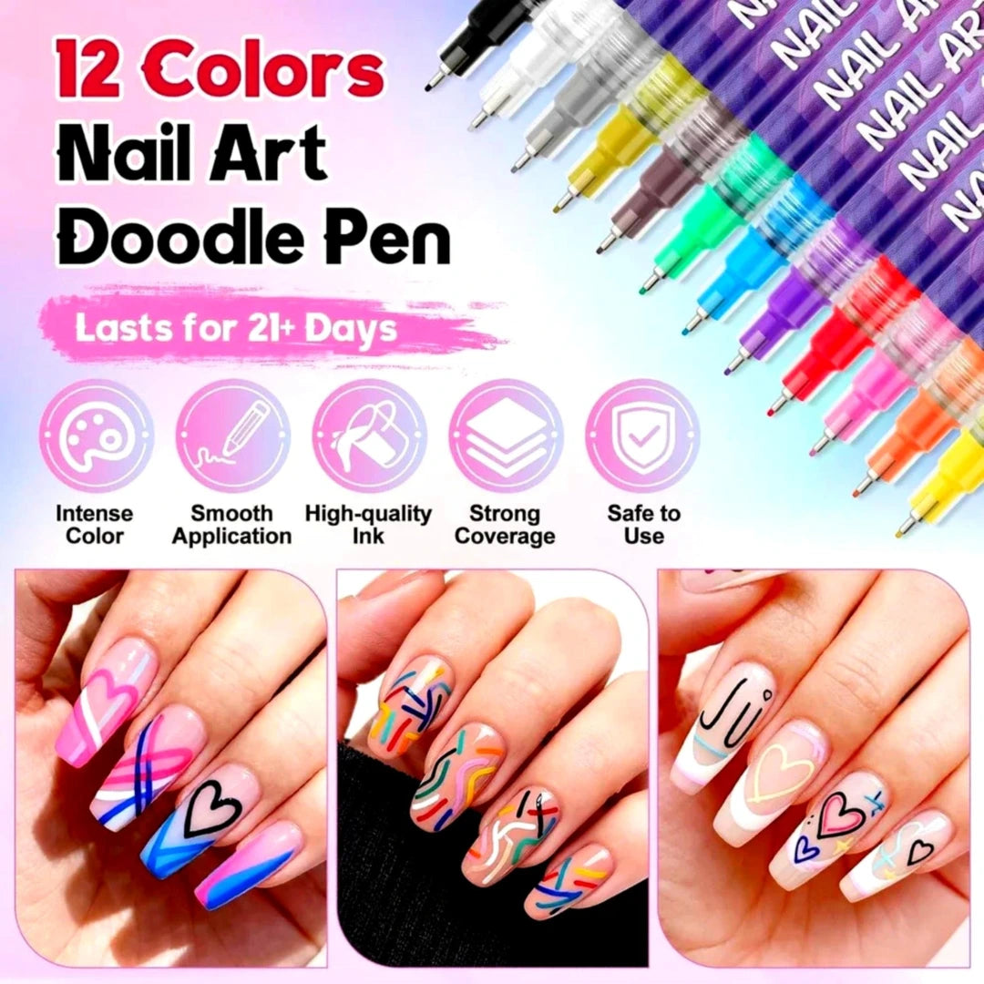 💅 Essentra™ Diy Nail Art Pens (12 Colors)