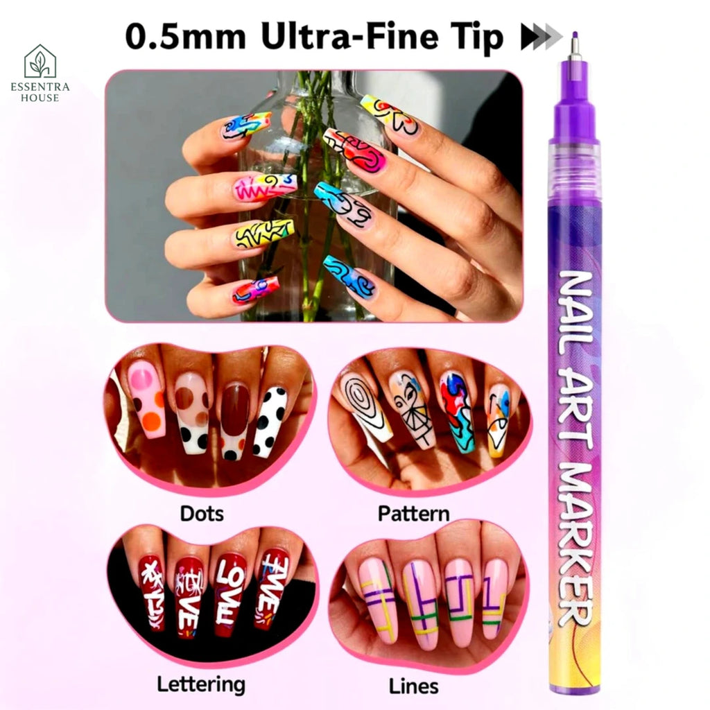 💅 Essentra™ Diy Nail Art Pens (12 Colors)