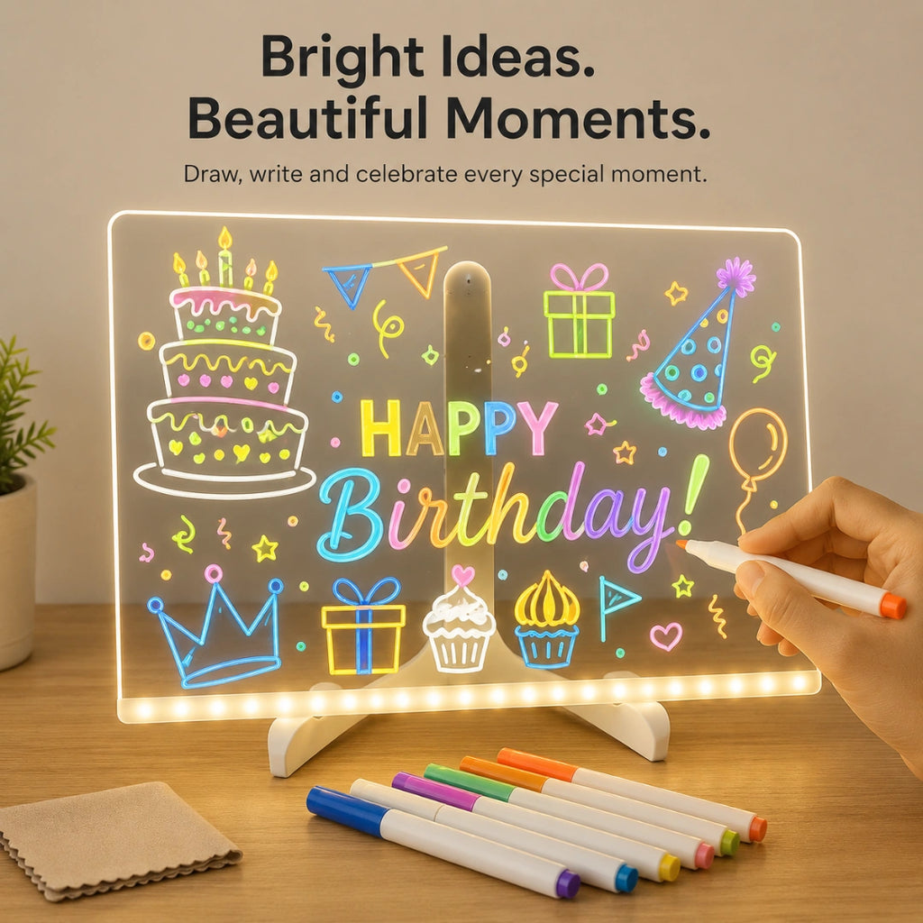 3D GlowBoard DIY LED Strachless Acrylic Writing Board