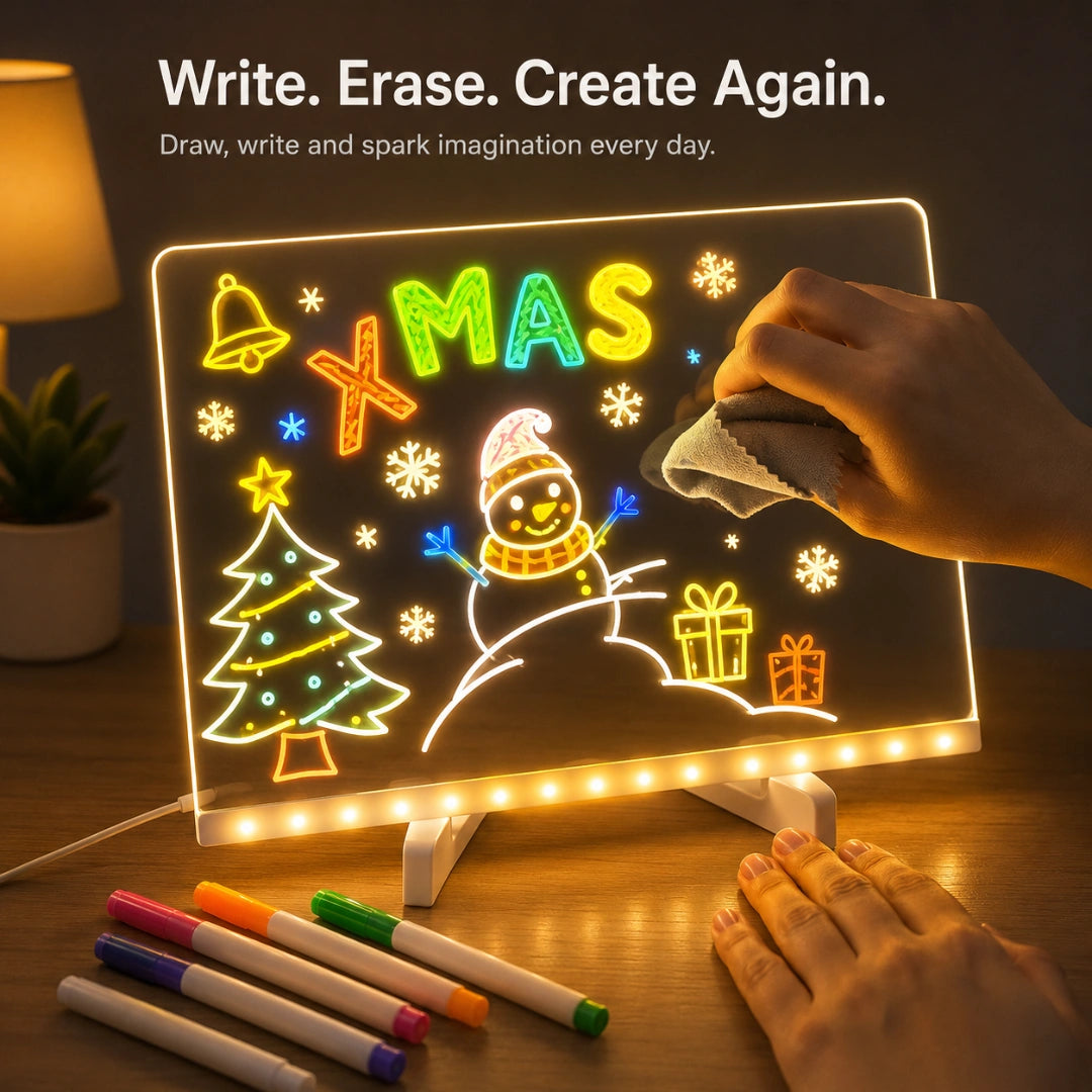 3D GlowBoard DIY LED Strachless Acrylic Writing Board